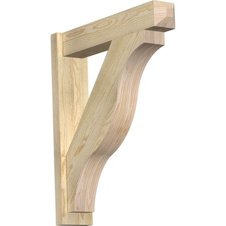 Ekena Millwork Funston Rough Sawn Craftsman Outlooker, Douglas Fir, 6"W x 28"D x 32"H OUT06X28X32FST04RDF
